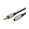 Кабель мультимедийный 3.5mm M to 3.5mm F 1.0m Gray HOCO (6931474762153) - Image 2