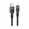 Дата кабель USB 2.0 AM to Micro 5P 1.2m 2.4A nylon aluminum U110 black HOCO (6931474770585) - Image 2