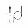Кабель мультимедійний 3.5mm F to 2x3.5mm M 0.4m (4pin) black XoKo (AC-009) - Image 4