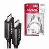 Дата кабель USB-C to USB-C 1.0m USB 3.2 Gen 2 PD 100W 5A 4K black AXAGON (BUCM32-CM10AB) - Image 2