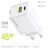 Зарядний пристрій ColorWay C101E GaN Mini 45W PD PPS USB-C + USB-A QC4.0 white (CW-CHS060PD-WT) - Image 7
