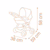 Коляска для ляльок Smoby Baby Nurse Теракотова пудра, люлька з корзиною, 18 міс.+ (7600254124) - Image 7