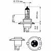 Автолампа Philips галогенова 60/55W (12342 PR C2) - Image 3