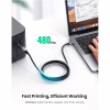 Кабель для принтера USB-C 2.0 to BM 1.0m black Ugreen (45034) - Image 3