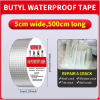Бутиловая водонепроницаемая лента с алюминиевой фольгой 7233 (BUTYL SELF-ADHESIVE) 5см*1.2мм*10м - Image 3