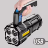 Ручной фонарь X502, 4LED+COB, Li-Ion аккум., ЗУ microUSB - Image 2