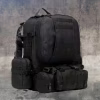 Рюкзак Тактичний з підсумками B08 Black 55L 8142 - Image 4