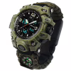 Часы наручные SKMEI 1155BAG, PARACORD, ARMY GREEN, Compass, термометр, свисток, кресало, 10461 - Image 3