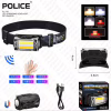 Налобный фонарь Police PL-116, белый+желтый+красный, сенсор, аккум, магнит, Type-C - Image 2