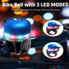 Велосипедний дзвінок PL-B19R X-56 акумуляторний + RGB LED + Type-C + водонепроникний - Image 2