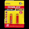 Батарейка Rablex LR3 AAA /2шт/ТУРБО / Алкалінова /БЛІСТЕР - Image 2
