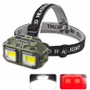 Налобний ліхтар HX-M816-2COB(White+Red) CAMOUFLAGE, Waterproof, 1x18650, ЗП Type-C - Image 2