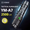 Ручний ліхтар YEMAO YM-А7, 2200LM, P80 LED, Zoom, 1x21700 акум, TYPE-C - Image 7