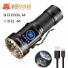 Ручний ліхтар YM-F883X, 3000LM, 8*XTE LED, 1x18350+1*18650 акум, TYPE-C - Image 5