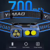 Налобный фонарь YEMAO YM-T615, 500LM, (White+Red), Сенсор, ЗУ Type-C - Image 4