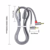 Кабель мультимедійний 3.5mm M to 2xRCA M 3.0m 90° corner Essager (EYPWT-MYC0G-P) - Image 2