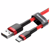 Дата кабель USB 2.0 AM to USB-C 0.5m 3A red Baseus (CATKLF-A09) - Image 2