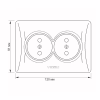Розетка Videx BINERA 2ая кремова (VF-BNSK2-CR) - Image 5