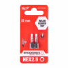 Набор бит Milwaukee SHOCKWAVE Hex2.5, 25мм, 2шт (4932430893) - Image 3