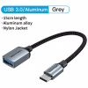 Перехідник USB 3.0 Type-C to USB AF (OTG) 0.15m Aluminum Alloy Vention (CCXHB) - Image 2