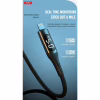Дата кабель USB 2.0 AM to Lightning 1.0m 2.4A LED black XO (NB162-L-1-BK) - Image 4