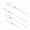 Дата кабель USB 2.0 AM to Lightning + Micro 5P + USB-C 1.5m 3.5A white Baseus (CAMLTYS-02) - Image 2