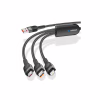 Дата кабель USB 2.0 AM to Lightning + Micro 5P + Type-C 1.2m 66W black Essager (EXCMTL-XJ01) - Image 3