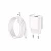 Зарядний пристрій HOCO C109A Fighter USB QC3.0 + cable Micro 5P White (6931474784827) - Image 3