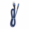Дата кабель USB 2.0 AM to Micro 5P 1m flat nylon blue Vinga (VCPDCMFNB1B) - Image 5