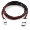 Дата кабель USB 2.0 AM to USB-C 1.0m pu leather black Vinga (VCPDCTCLS1BK) - Image 2