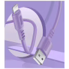 Дата кабель USB 2.0 AM to Lightning 1.0m soft silicone violet ColorWay (CW-CBUL044-PU) - Image 5