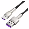 Дата кабель USB 3.1 AM to USB-C 0.25m 6.0A 66W Cafule Series Metal Black Baseus (CAKF000001) - Image 2