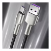 Дата кабель USB 3.1 AM to USB-C 0.25m 6.0A 66W Cafule Series Metal Black Baseus (CAKF000001) - Image 10
