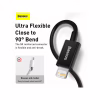 Дата кабель USB 2.0 AM to Lightning 1.0m 2.4A Superior Series Black Baseus (CALYS-A01) - Image 9