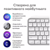Клавіатура Logitech MX Keys S для MAC Bluetooth/Wireless UA Pale Grey (920-011638) - Image 4