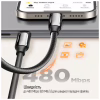 Дата кабель USB-C to USB-C 1.0m (PVC+Aluminum Alloy) (PD Fast Charging 240W) 5А black ColorWay (CW-CBPDCC069-BK) - Image 8