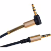 Кабель мультимедийный 3.5mm M to 3.5mm M 1.0m 90° corner Black HOCO (6957531025665) - Image 2