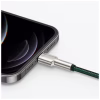 Дата кабель USB 2.0 AM to Lightning 2.0m 2.4A metal green Baseus (CALJK-B06) - Image 6