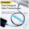 Дата кабель USB-C to Lightning 0.5m 20W black Essager (EXCTL-CGB01) - Image 4