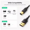 Кабель для принтера USB 2.0 AM/BM 5.0m US135 black Ugreen (10352) - Image 5