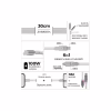 Дата кабель 6in1 inCharge XL 0.3m white Rolling Square (XLS02R) - Image 2