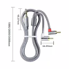Кабель мультимедийный 3.5mm M to 2xRCA M 1.0m 90° corner Essager (EYPWT-MY0G-P) - Image 3