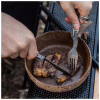 Ложка-вилка туристическая Naturehike NH19C001-J сіра з мішечком (6927595734759) - Image 4