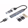 Концентратор Canyon USB-C/A 4-in-1 1xUSB 3.0 + 3xUSB 2.0 gray (CNS-TDS02G) - Image 3