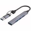 Концентратор Canyon USB-C/A 4-in-1 1xUSB 3.0 + 3xUSB 2.0 gray (CNS-TDS02G) - Image 4