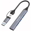 Концентратор Canyon USB-C/A 4-in-1 1xUSB 3.0 + 3xUSB 2.0 gray (CNS-TDS02G) - Image 5