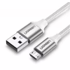 Дата кабель USB 2.0 AM to Micro 5P 1.0m US290 Aluminum Braid White Ugreen (60151) - Image 2