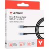 Дата кабель USB-C to USB-C 1.2m 100W black Verbatim (31846) - Image 3