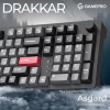 Клавіатура GamePro Asgard Drakkar Keychron Super Red Switch Wireless/Bluetooth/USB UA Black (MK305BK) - Image 6