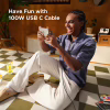 Дата кабель USB-C to USB-C 1.0m PD 100W L509 black Ugreen (35501) - Image 8